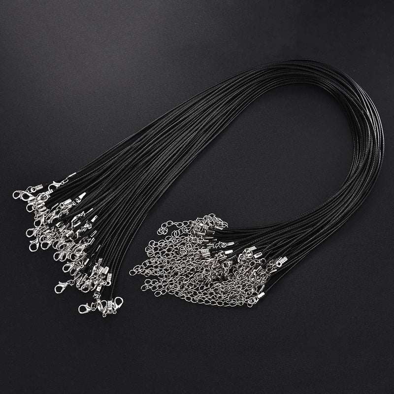 LANBEIDE 60Pieces Cabochons Crafting Kits-20Pcs Tree of Life Bezel Pendant Blank Trays with 20Pcs Glass Dome and 20Pcs Black Necklace Cords with Clasps for DIY Jewelry Making - Image 5